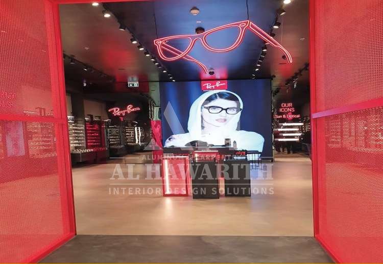 Concrete effect microtopping, Ray-Ban Dubai Mall